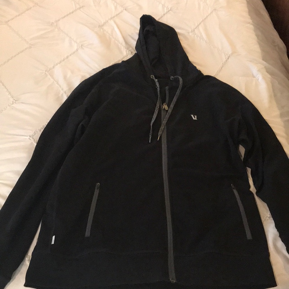 Vuori zip up hooded men’s sweatshirt size M.